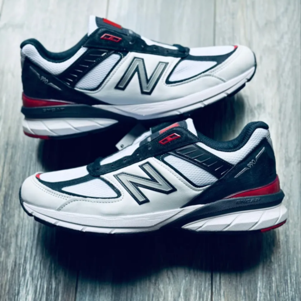 Giày New Balance 990v5 Made in USA 'White Carbon Red' M990NL5 - Ảnh 2