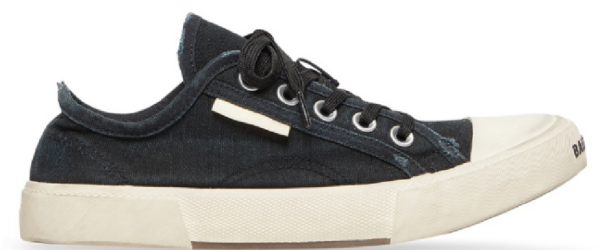 Giày Balenciaga Paris Low Top Trainers 'Black White' 688754W3RC21090