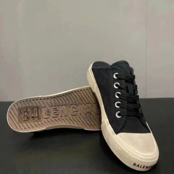 Giày Balenciaga Paris Low Top Trainers 'Black White' 688754W3RC21090 - Ảnh 4