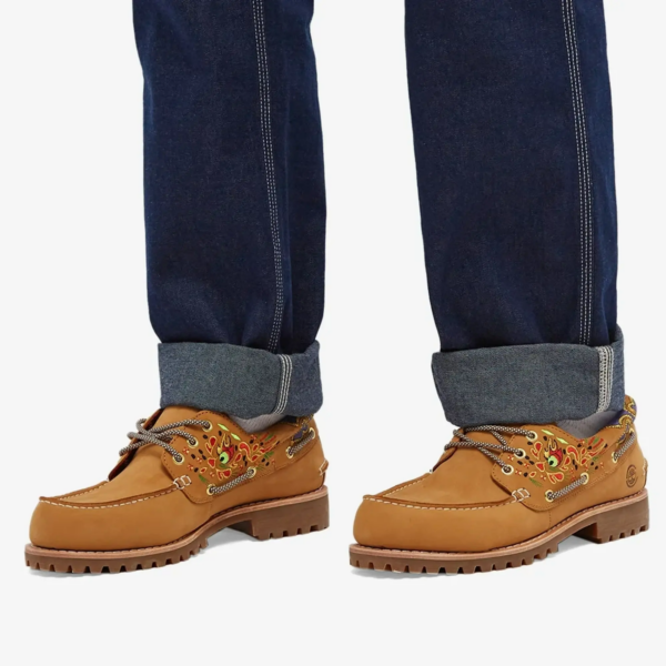 Giày Timberland 3-Eye Clot Handsewn Boat Shoe 'Wheat' TB0A5Z9B231-WHE - Ảnh 2