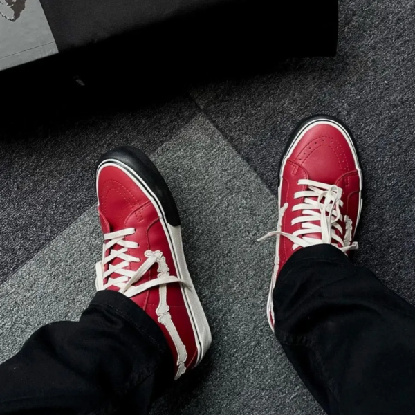 Giay Vans Sk8-Hi Reissue Zip Blends Bones Chili Pepper 'Red' VN0000SPE01