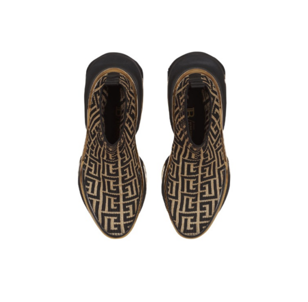 Giày Balmain B-bold High Top Bicolor 'Black And Gold' XN0VJ684TKMPEAD - Ảnh 3