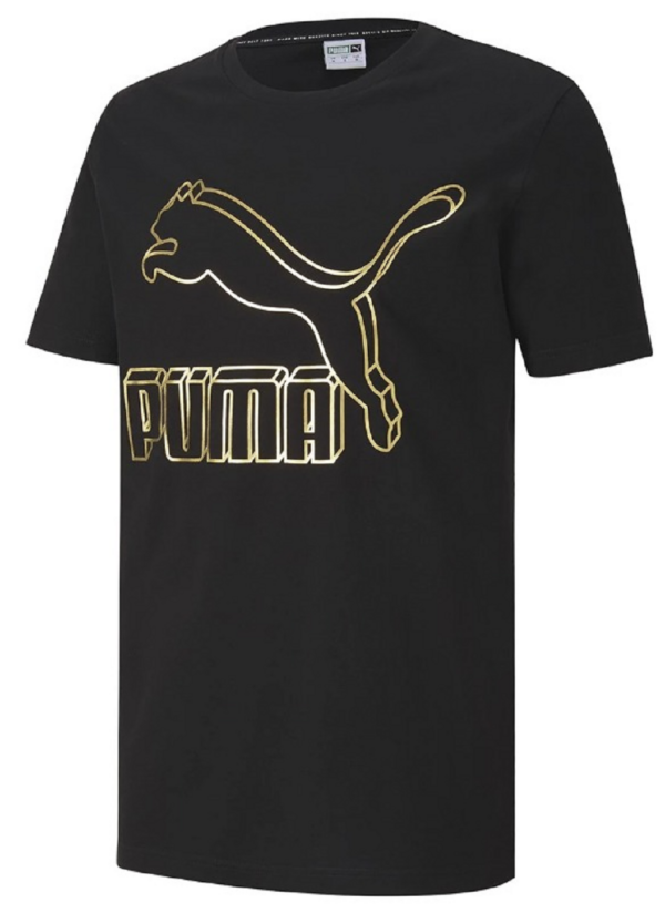 Puma Classics Logo Tee 'Black Gold' 595132-66