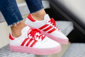 Giay Adidas Originals Sambarose 'White Red" FX6269