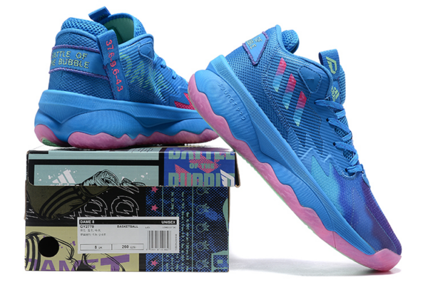 Giày Adidas Dame 8 Battle Of The Bubble 'Blue' GY2770 - Ảnh 3