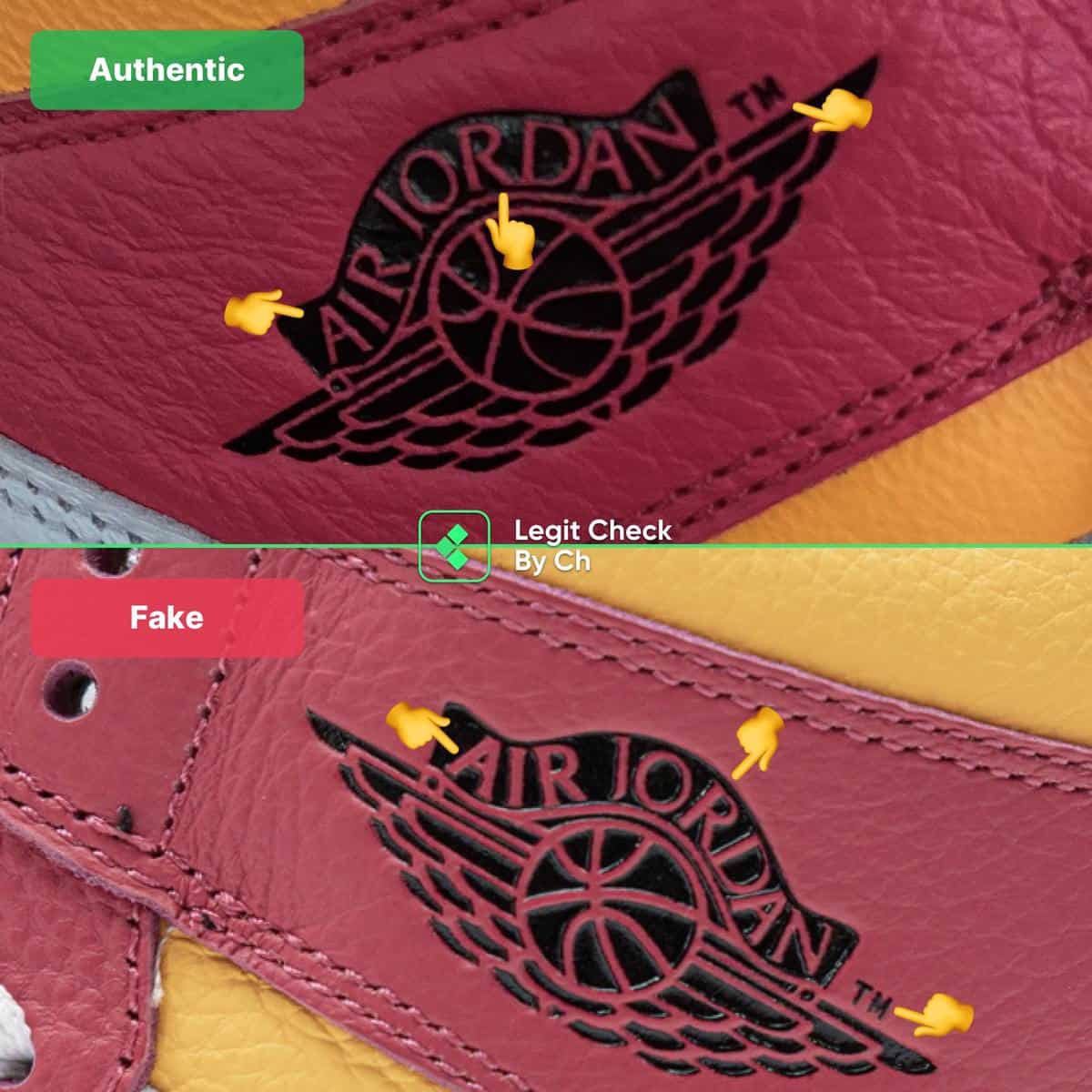 Mách bạn cách nhận biết Air Jordan 1 Light Fusion Red thật và giả Hinh anh 7: Mach ban cach nhan biet Air Jordan 1 Light Fusion Red that va gia