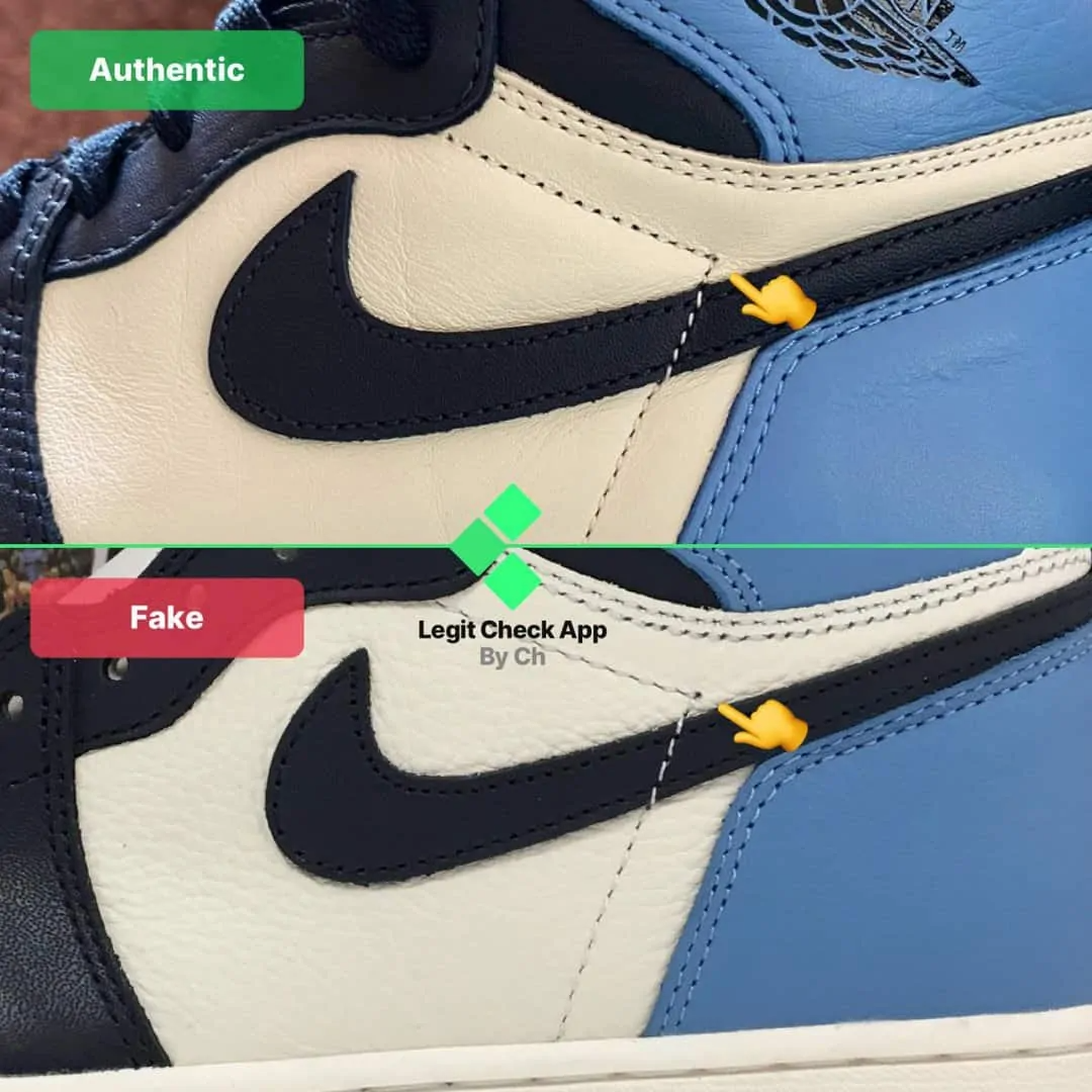 Hinh anh 12: Huong dan cach phan biet giay Nike Air Jordan 1 Obsidian real va fake