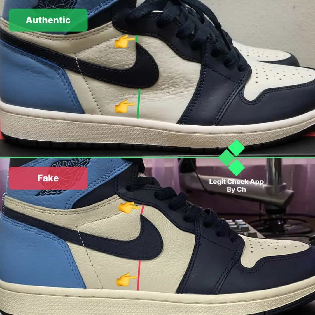 Hinh anh 10: Huong dan cach phan biet giay Nike Air Jordan 1 Obsidian real va fake