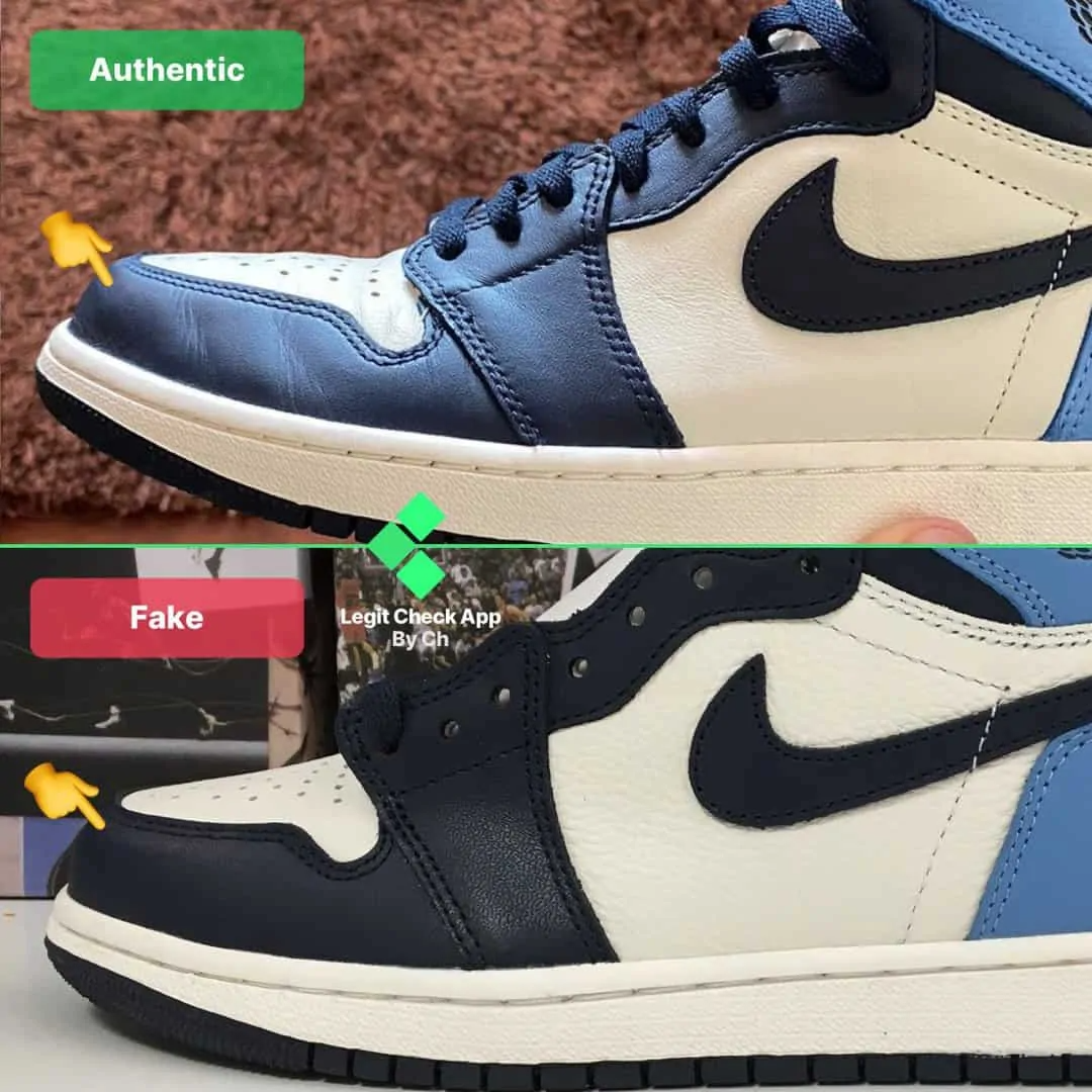 Hinh anh 6: Huong dan cach phan biet giay Nike Air Jordan 1 Obsidian real va fake