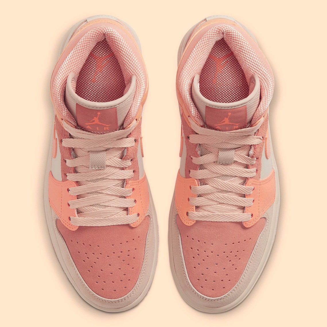 Air Jordan 1 Mid Apricot Orange – đôi Air Jordan ngọt ngào nhất 2020 Hinh anh 3: Air Jordan 1 Mid Apricot Orange – doi Air Jordan ngot ngao nhat 2020