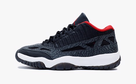 Air Jordan 11 Retro IE Low Phối màu: Black/Varsity Red-Dark Charcoal Code: 306008-061 Ngày ra mắt: 24/05/2003 Giá bán lẻ: 115 USD