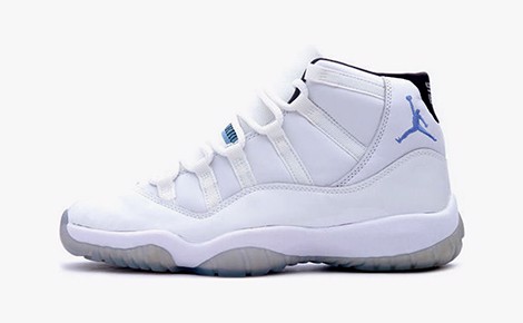 Air Jordan 11 Retro “Columbia” Phối màu: White/Columbia Blue-Black Code: 136046-142 Ngày ra mắt: 17/01/2001 Giá bán lẻ: 125 USD