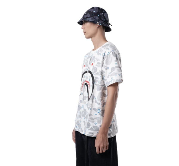 Áo Bape Space Camo Shark Tee White Multi B-SPCSTWHTM - Ảnh 3