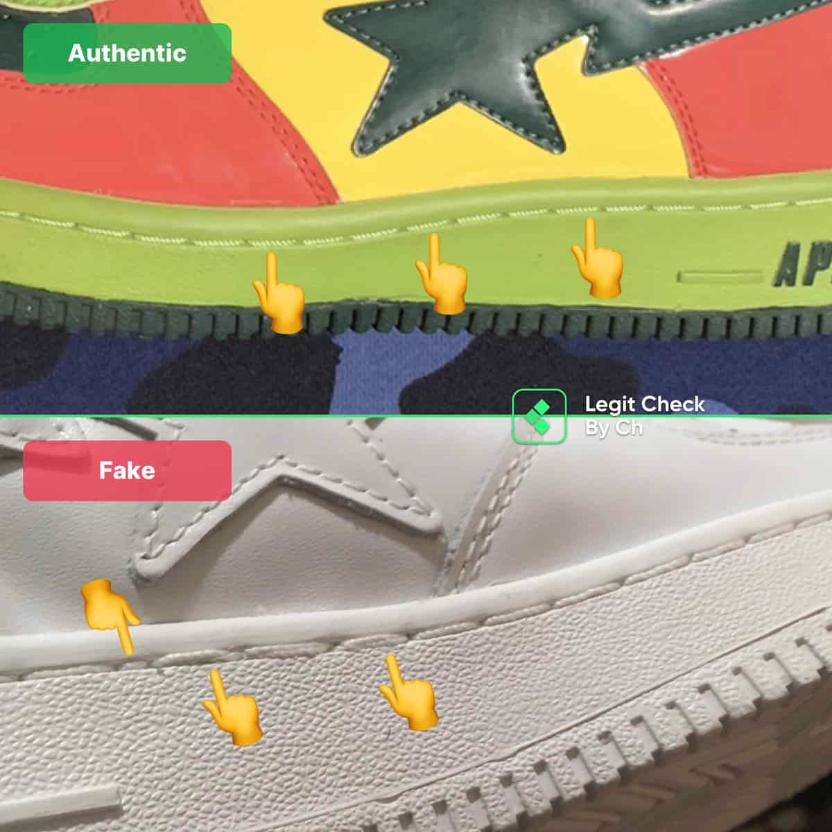 Hinh anh 5: Legitcheck: Cach phan biet A Bathing Ape Bapesta real va fake
