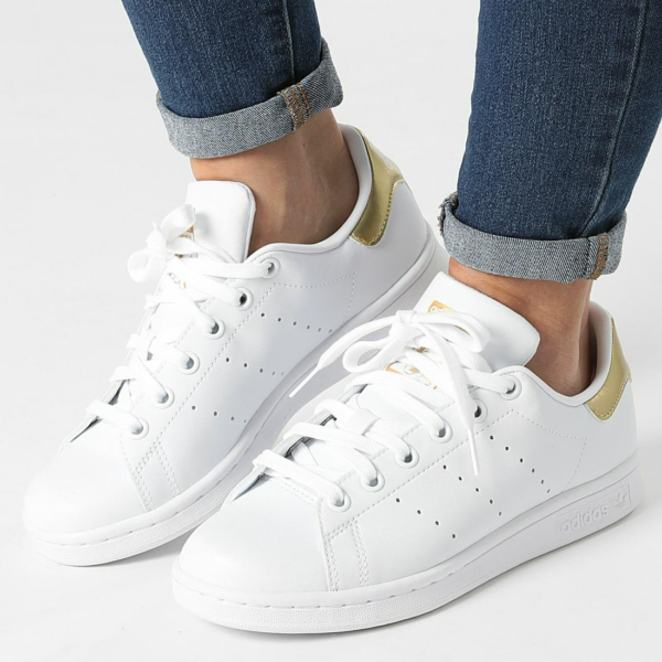 Giày Adidas Wmns Stan Smith 'White Gold Metallic' G58184 - Ảnh 2
