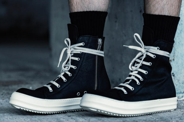Giày Rick Owens Ramones High 'Black Leather' RU17S9890 - Ảnh 4