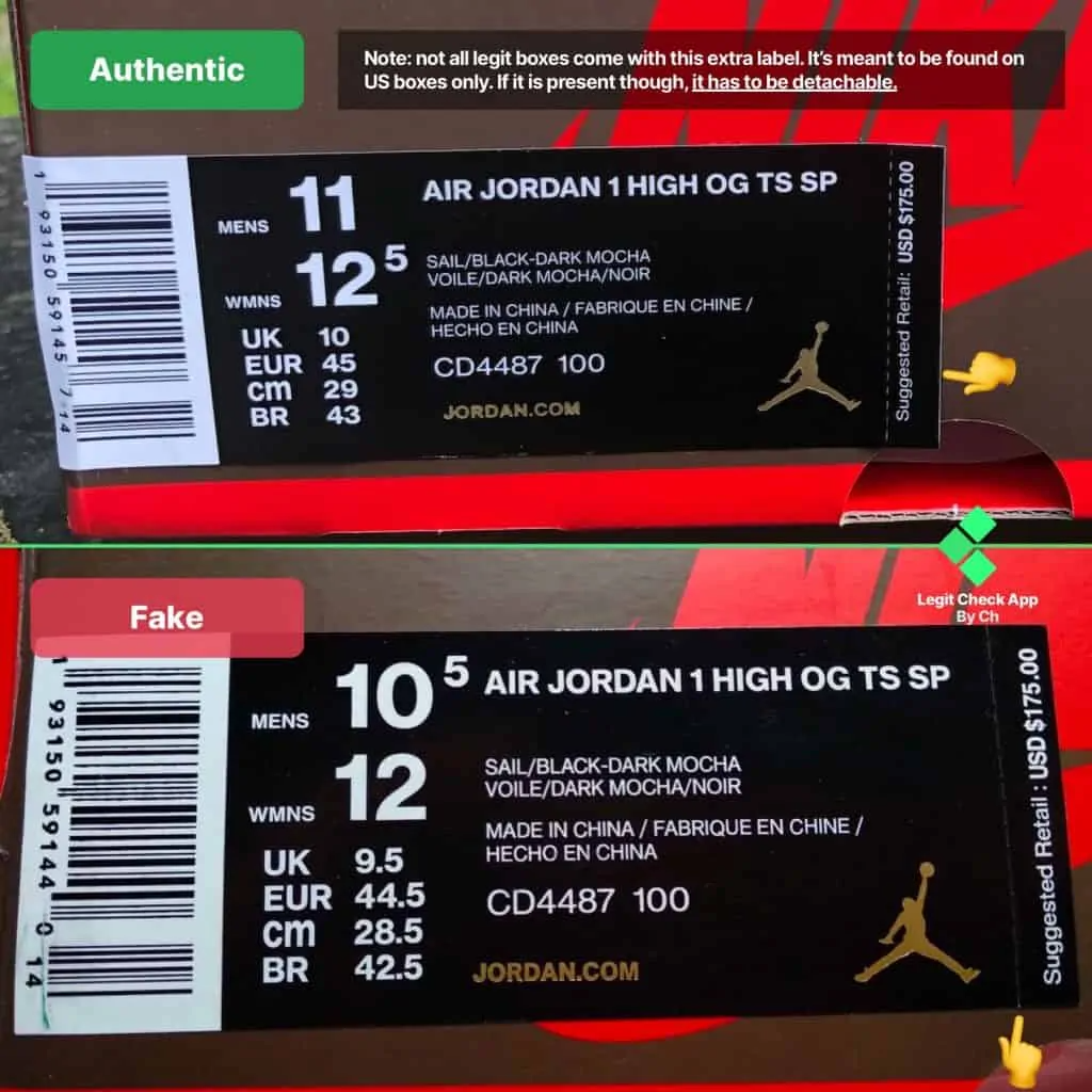 Legitcheck: Hướng dẫn cách phân biệt Air Jordan 1 High Travis Scott Real và Fake Hinh anh 11: Legitcheck: Huong dan cach phan biet Air Jordan 1 High Travis Scott Real va Fake
