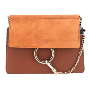 Túi Chloe Faye Two-Tone Bag in Brown CHC20SS202H2O236