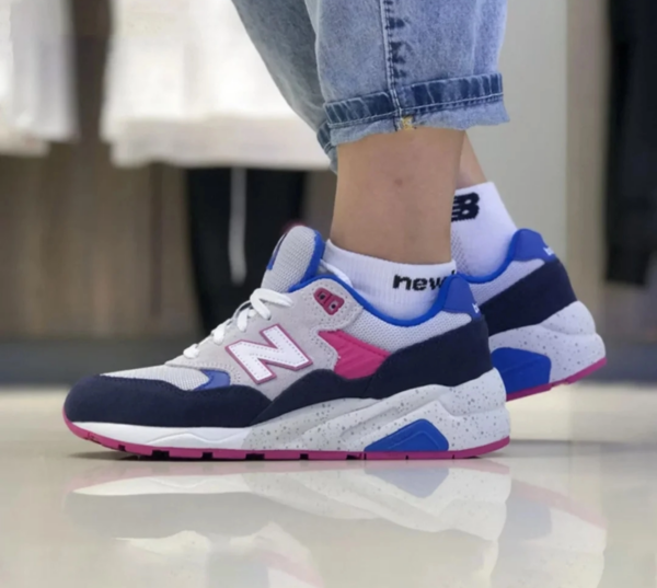Giày New Balance 580 Pink Blue CMT580TE - Ảnh 5