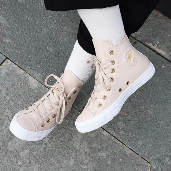 Giày Converse Chuck Taylor All Star Go Gold High 'Farro GoldWhite' 568660V - Ảnh 2