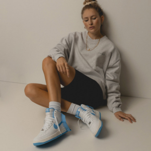 Giay Nike Air Force 1 High OG QS University 'White Blue' DX3805-100