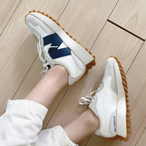 Giày New Balance Wmns 327 'Grey Navy' WS327KB - Ảnh 4