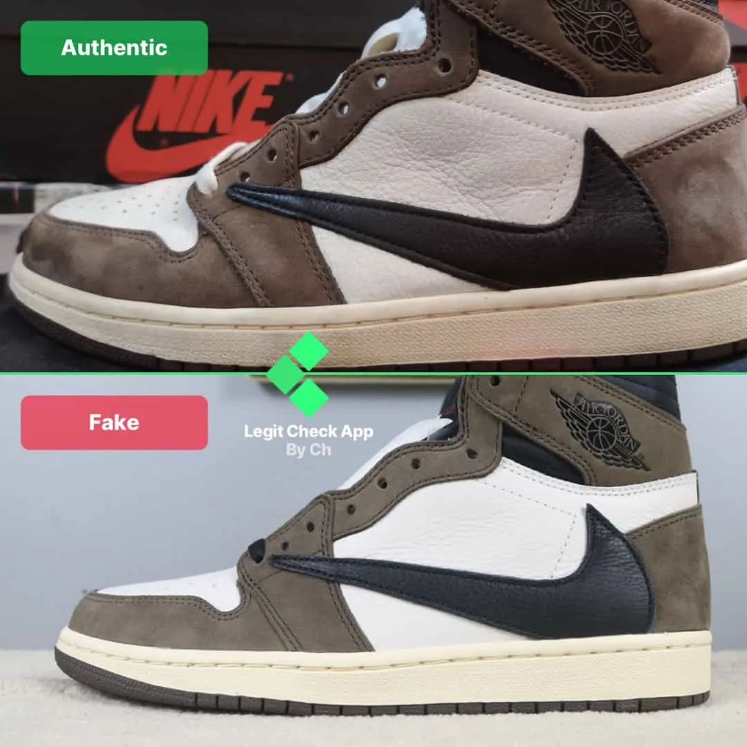 Legitcheck: Hướng dẫn cách phân biệt Air Jordan 1 High Travis Scott Real và Fake Hinh anh 3: Legitcheck: Huong dan cach phan biet Air Jordan 1 High Travis Scott Real va Fake