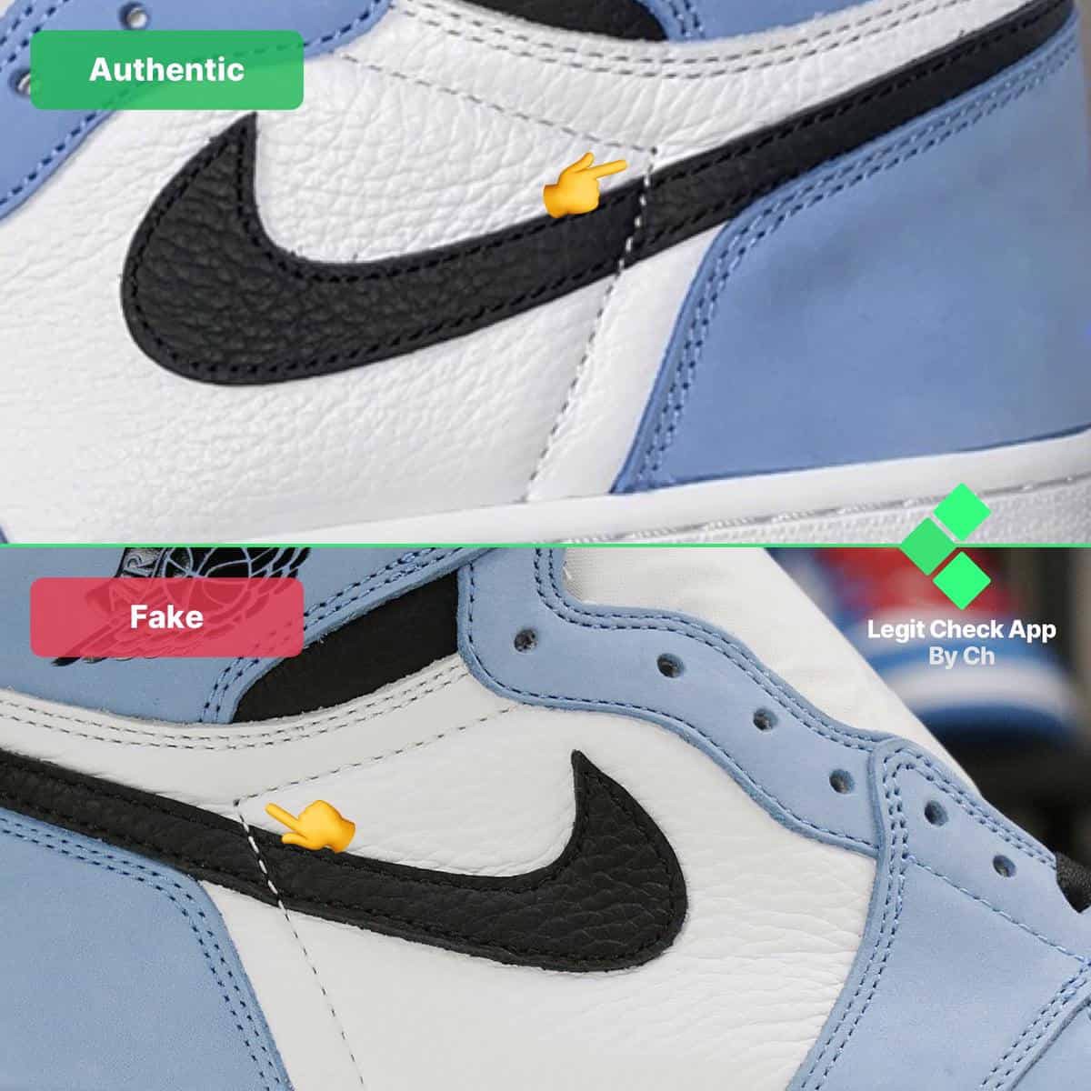 Hinh anh 4: Legitcheck: Huong dan cach phan biet Air Jordan 1 University Blue Real va Fake