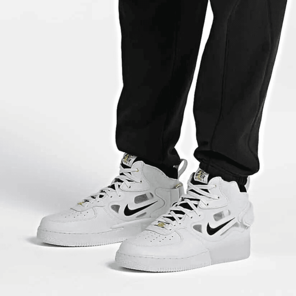 Giày Nike Air Force 1 Mid React '40th Anniversary White Black' DQ7668-100 - Ảnh 3