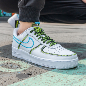 Alternative view of Giày Nike Air Force 1 07 Premium Worldwide Pack Blue Fury CK7213-100