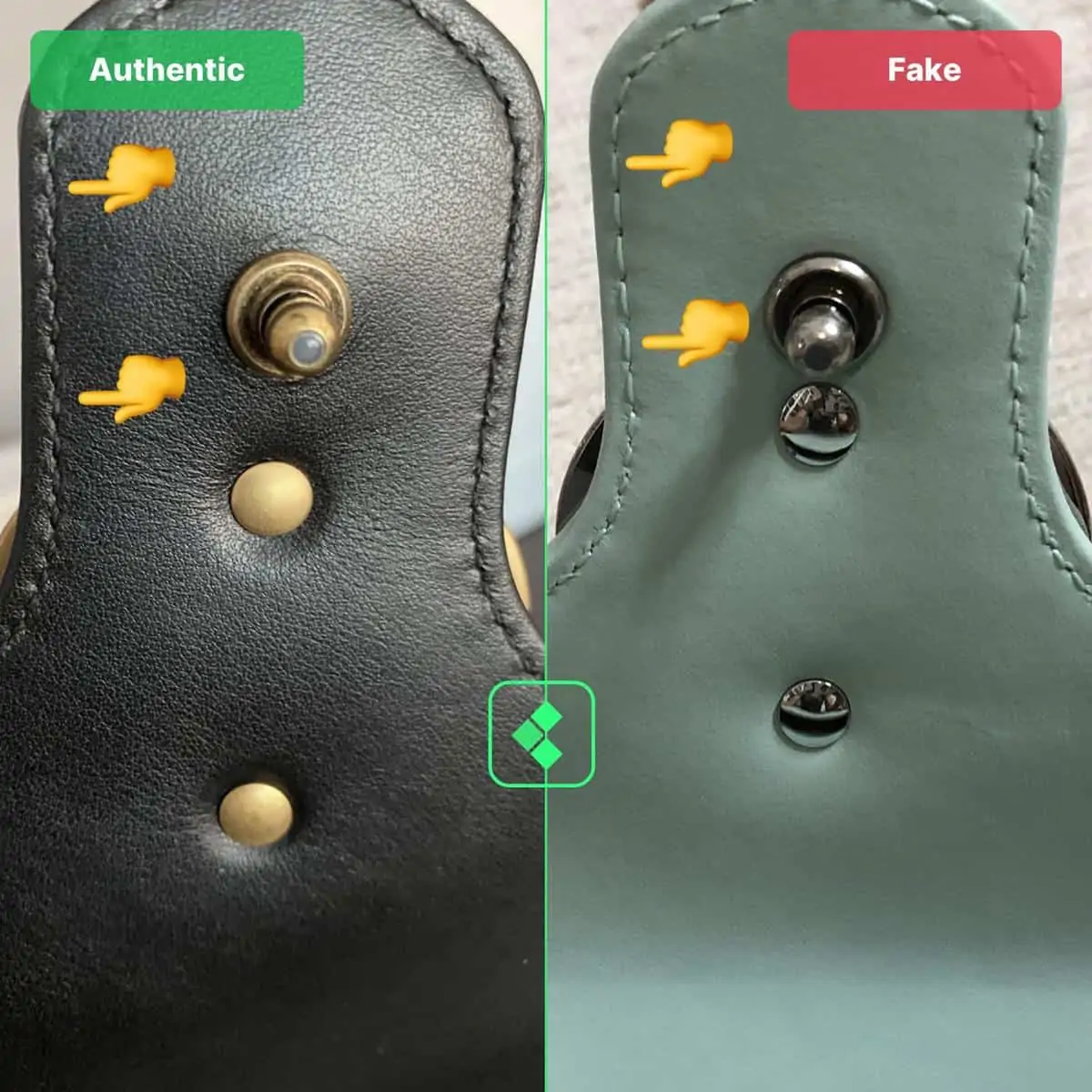 9 cách phân biệt một chiếc túi Gucci Marmont giả Hinh anh 6: 9 cach phan biet mot chiec tui Gucci Marmont gia