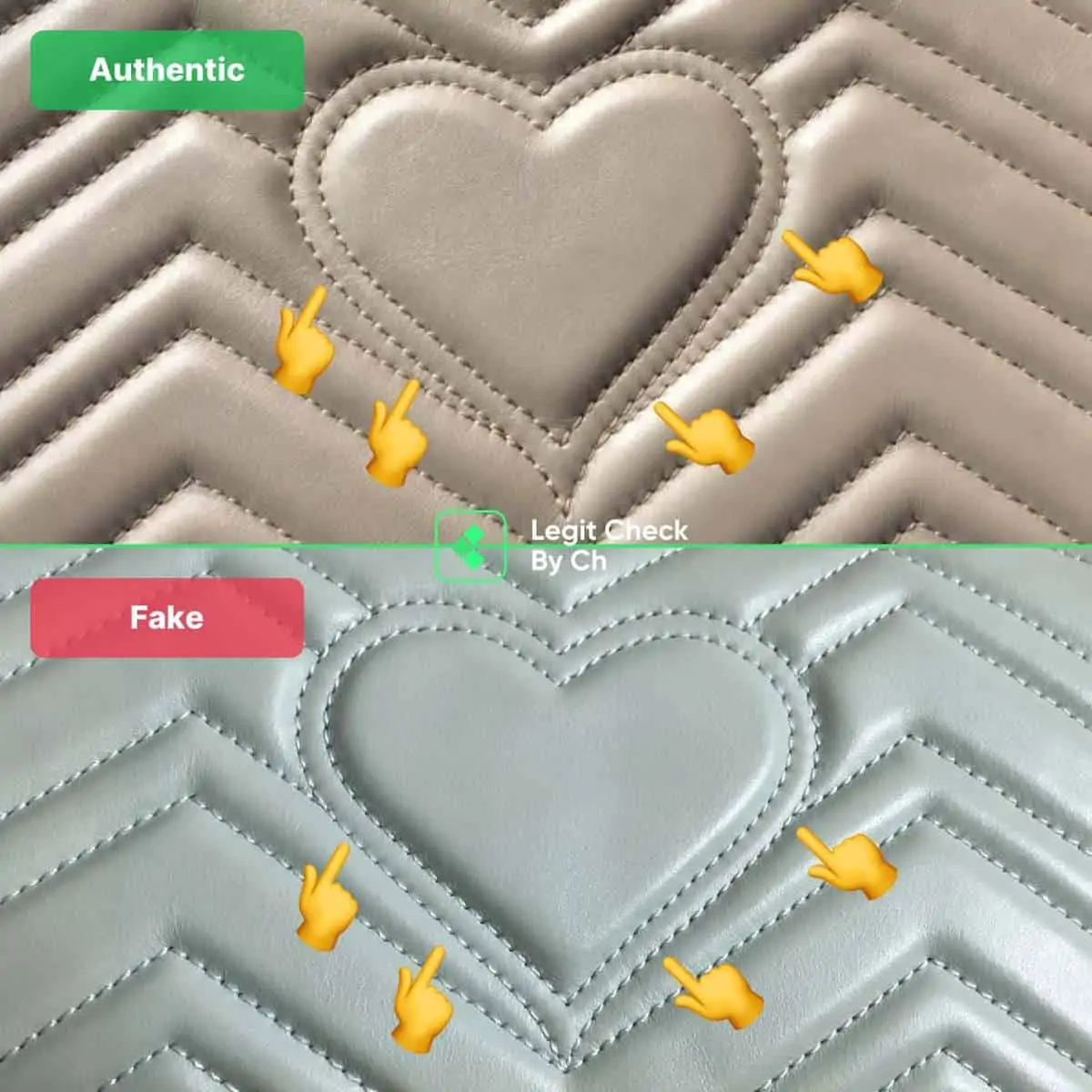 9 cách phân biệt một chiếc túi Gucci Marmont giả Hinh anh 8: 9 cach phan biet mot chiec tui Gucci Marmont gia