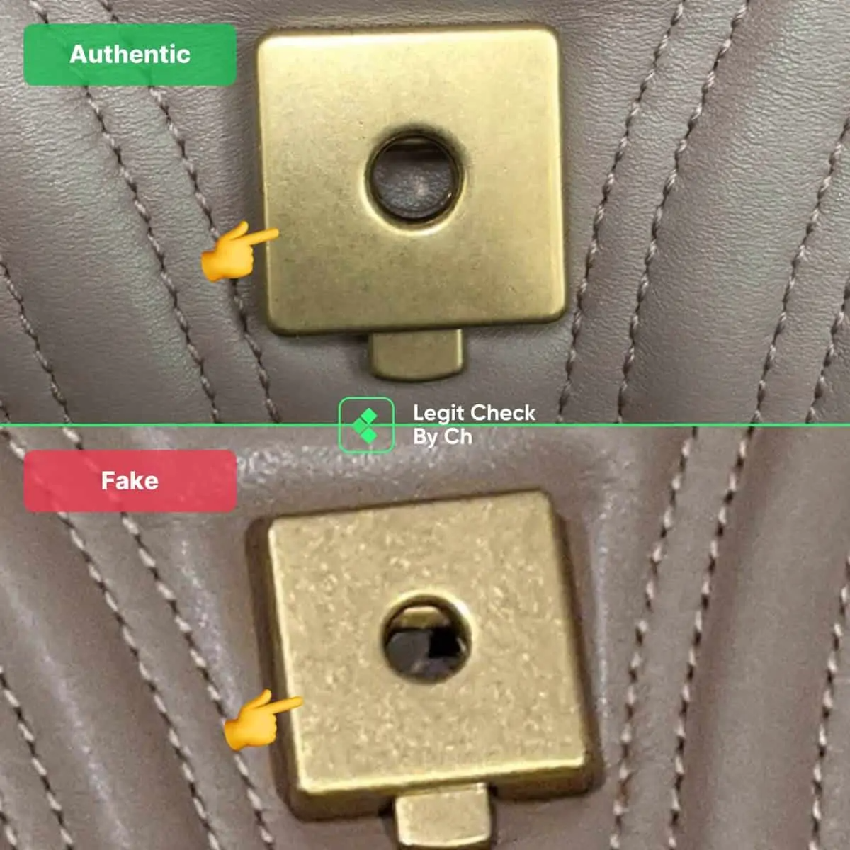 9 cách phân biệt một chiếc túi Gucci Marmont giả Hinh anh 11: 9 cach phan biet mot chiec tui Gucci Marmont gia