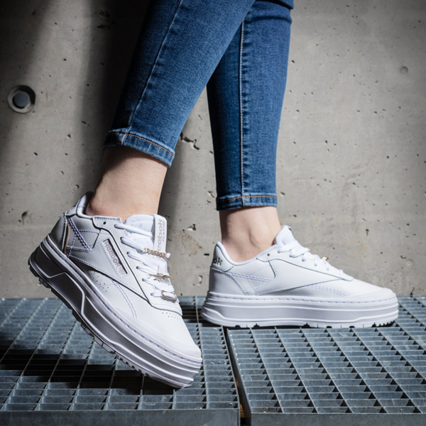 Giày Reebok Club C Double Geo 'White Moonstone' GX8766 - Ảnh 3