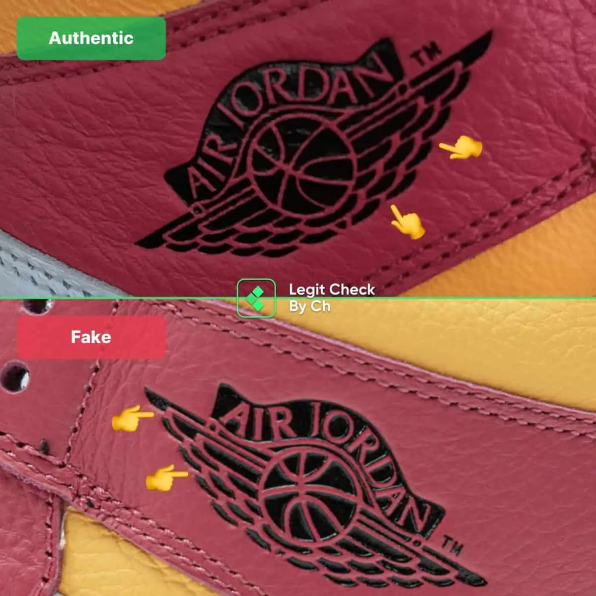 Legit check: Hướng dẫn cách phân biệt Air Jordan 1 Light Fusion Red Real và Fake Hinh anh 6: Legit check: Huong dan cach phan biet Air Jordan 1 Light Fusion Red Real va Fake