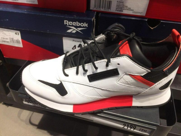 Giày Reebok Leather Reedux 'White Red' FV3204 - Ảnh 3