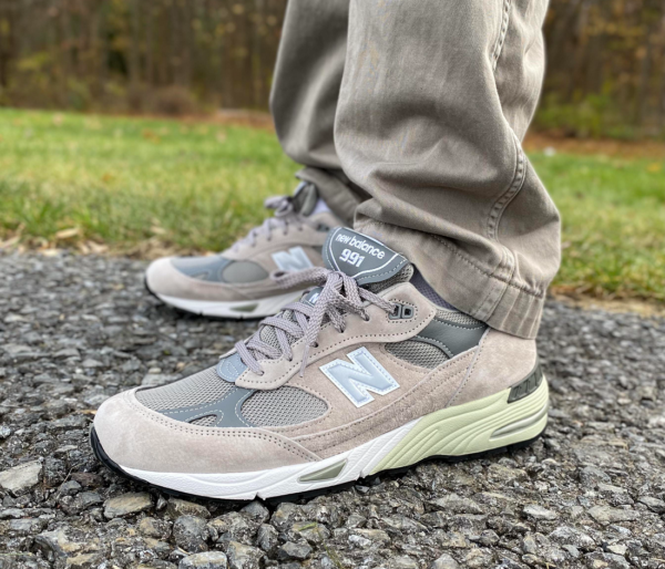 Giày New Balance 991 'Grey White' M991GL - Ảnh 9
