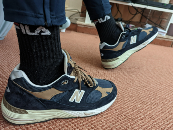 Giày New Balance 991 Made In England 'Navy Brown' M991DNB - Ảnh 3