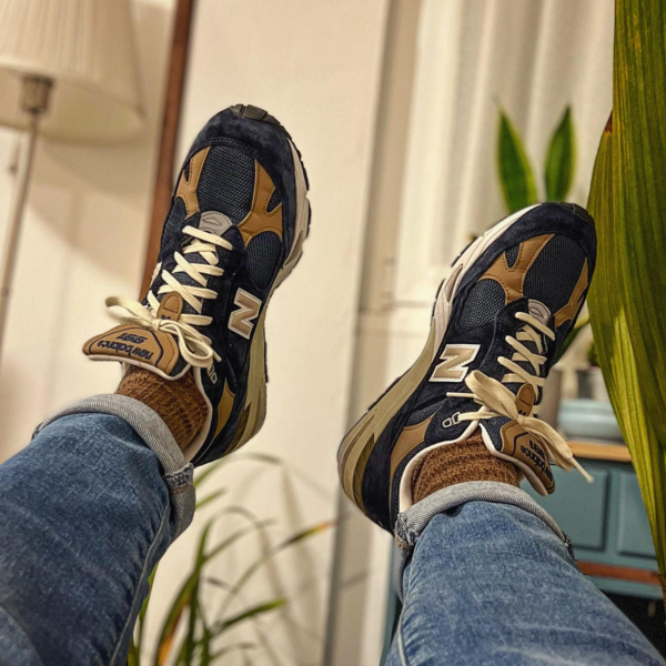 Giày New Balance 991 Made In England 'Navy Brown' M991DNB - Ảnh 2