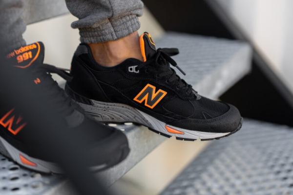 Giày New Balance 991 Made In England Neon Black Orange M991NEO - Ảnh 3