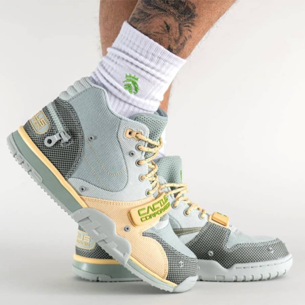 Giày Nike Travis Scott x Air Trainer 1 SP 'Grey Haze' DR7515-001 - Ảnh 2