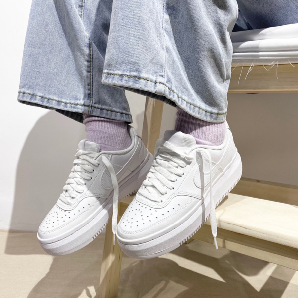 Giày Nike Court Vision Alta 'Triple White' DM0113-100 - Ảnh 4