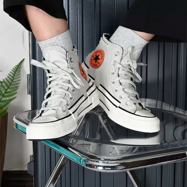 Giày Converse Chuck 70 High Hacked Heel 'Grey' A00730C - Ảnh 4