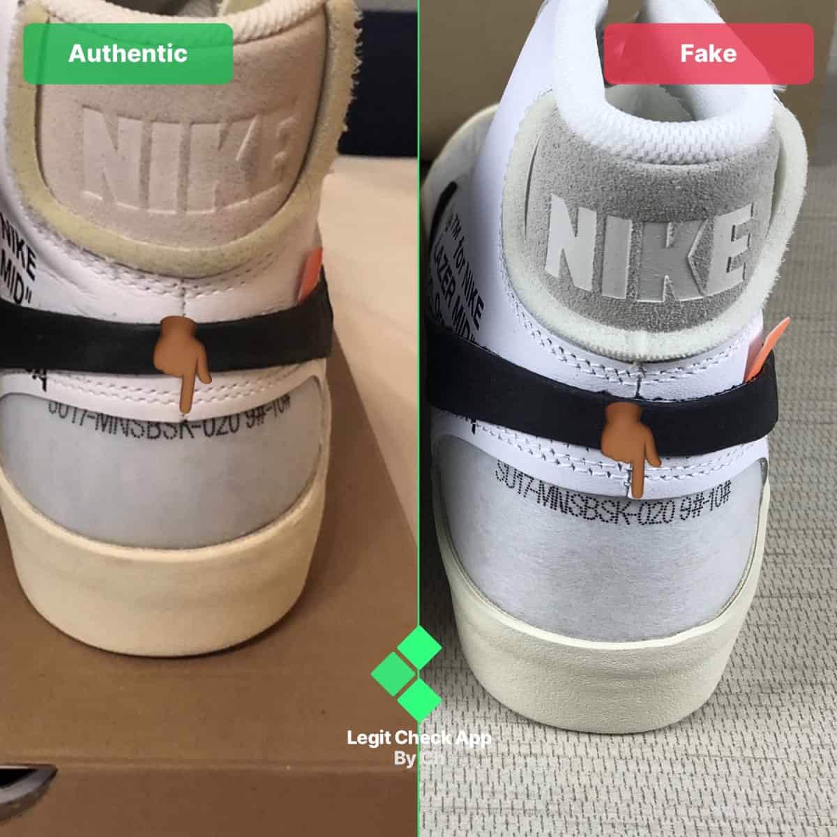 Legitcheck: Cách phân biệt Off White Nike Blazer OG real và fake Hinh anh 4: Legitcheck: Cach phan biet Off White Nike Blazer OG real va fake