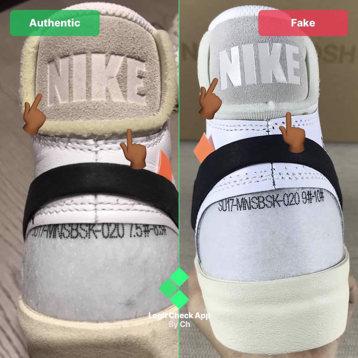 Legitcheck: Cách phân biệt Off White Nike Blazer OG real và fake Hinh anh 5: Legitcheck: Cach phan biet Off White Nike Blazer OG real va fake