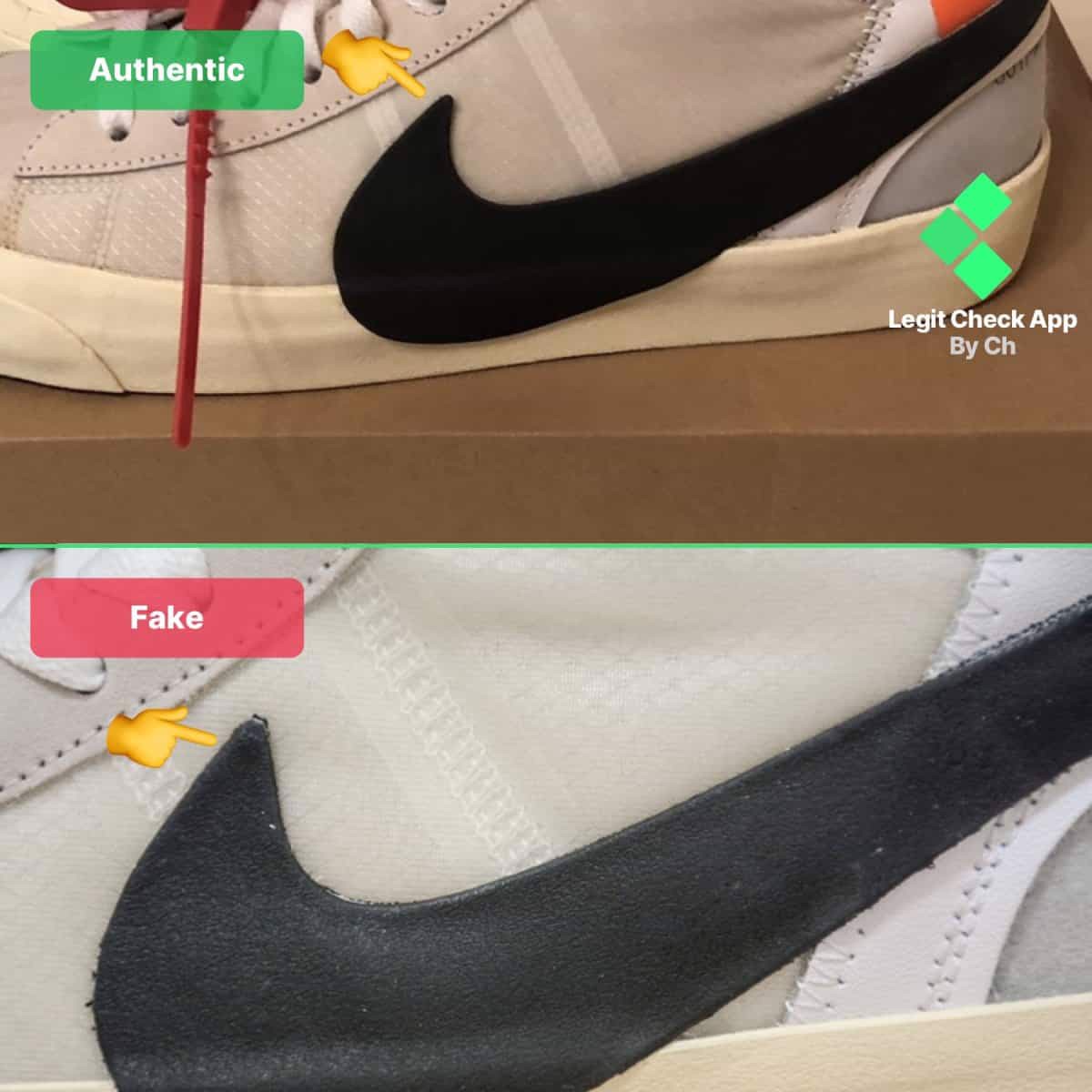 Legitcheck: Cách phân biệt Off White Nike Blazer OG real và fake Hinh anh 6: Legitcheck: Cach phan biet Off White Nike Blazer OG real va fake