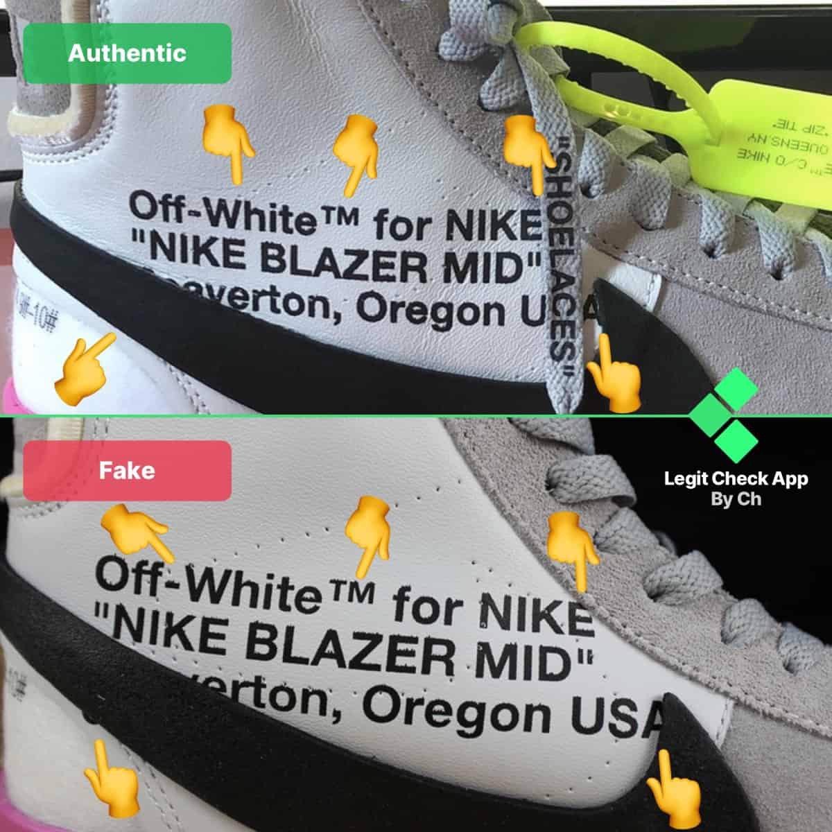 Legitcheck: Cách phân biệt Off White Nike Blazer OG real và fake Hinh anh 2: Legitcheck: Cach phan biet Off White Nike Blazer OG real va fake