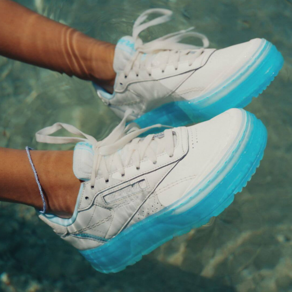 Giày Reebok MadWomen x Wmns Club C Double Geo 'Chalk Hydro Blue' GY8056 - Ảnh 2