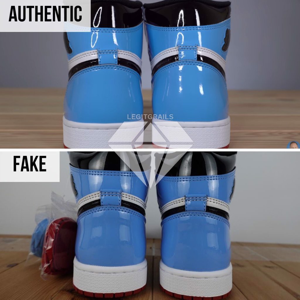 Hướng dẫn cách phân biệt Air Jordan 1 UNC Fearless Real và Fake Hinh anh 3: Huong dan cach phan biet Air Jordan 1 UNC Fearless Real va Fake
