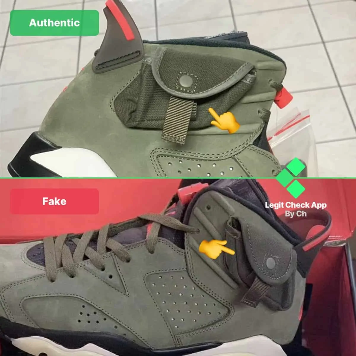 Legit check: Hướng dẫn cách phân biệt Air Jordan 6 Cactus Jack Travis Scott Real và Fake Hinh anh 6: Legit check: Huong dan cach phan biet Air Jordan 6 Cactus Jack Travis Scott Real va Fake